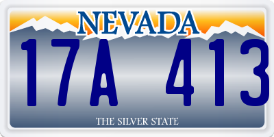 NV license plate 17A413