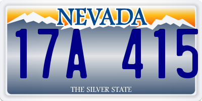NV license plate 17A415