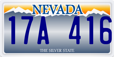 NV license plate 17A416