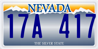 NV license plate 17A417