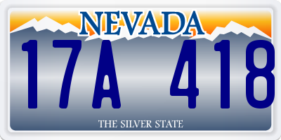 NV license plate 17A418
