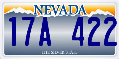 NV license plate 17A422