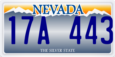 NV license plate 17A443