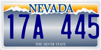 NV license plate 17A445