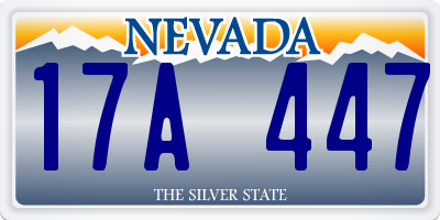 NV license plate 17A447