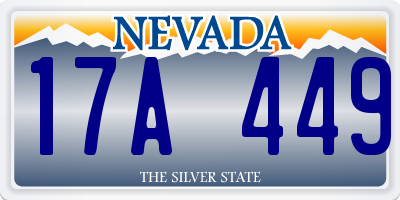 NV license plate 17A449