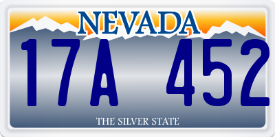 NV license plate 17A452