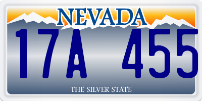 NV license plate 17A455