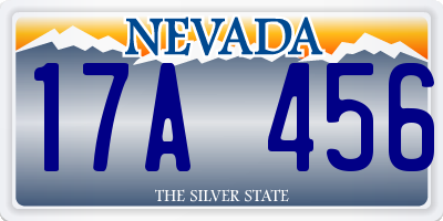 NV license plate 17A456