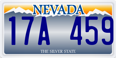 NV license plate 17A459