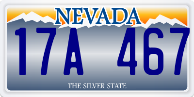 NV license plate 17A467