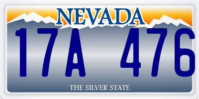 NV license plate 17A476