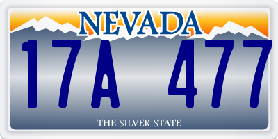 NV license plate 17A477
