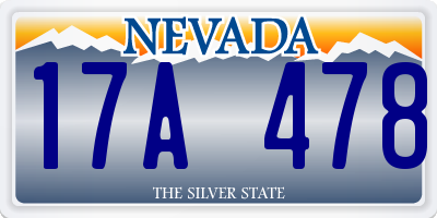NV license plate 17A478
