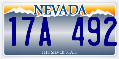 NV license plate 17A492