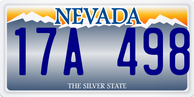 NV license plate 17A498