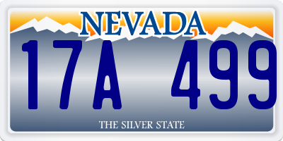NV license plate 17A499