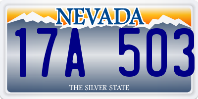 NV license plate 17A503