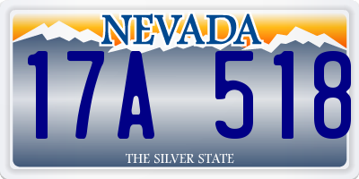 NV license plate 17A518