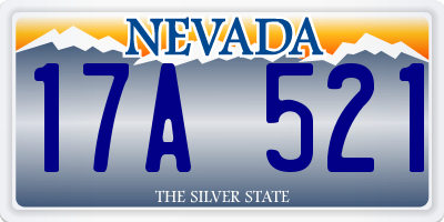 NV license plate 17A521