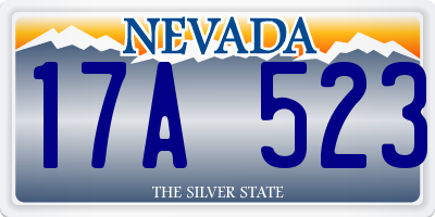 NV license plate 17A523