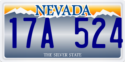 NV license plate 17A524