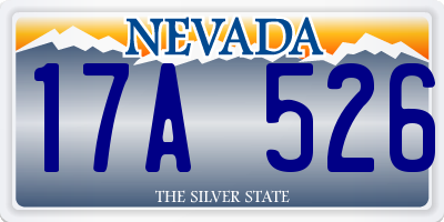 NV license plate 17A526