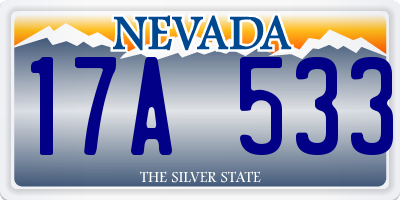 NV license plate 17A533