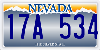 NV license plate 17A534