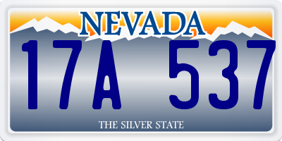 NV license plate 17A537
