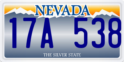 NV license plate 17A538