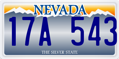 NV license plate 17A543