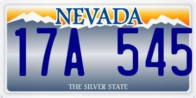 NV license plate 17A545