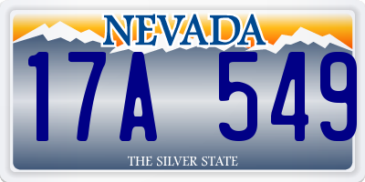 NV license plate 17A549