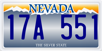 NV license plate 17A551