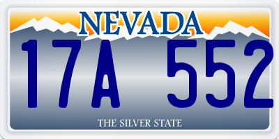 NV license plate 17A552