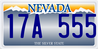 NV license plate 17A555