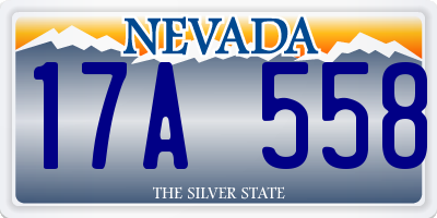 NV license plate 17A558