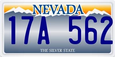 NV license plate 17A562