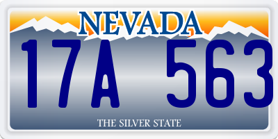 NV license plate 17A563