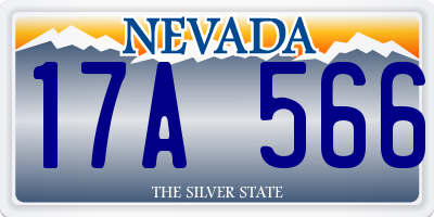 NV license plate 17A566