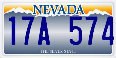 NV license plate 17A574