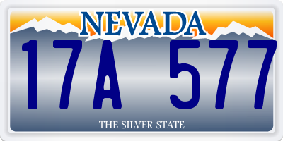 NV license plate 17A577
