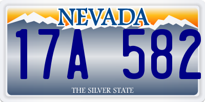NV license plate 17A582
