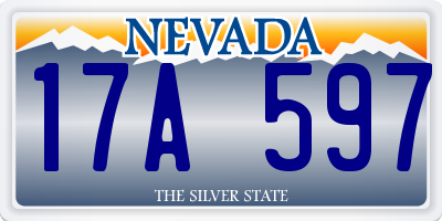 NV license plate 17A597
