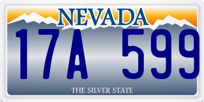 NV license plate 17A599