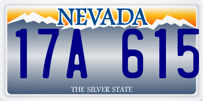 NV license plate 17A615