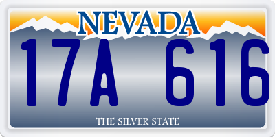 NV license plate 17A616
