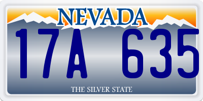 NV license plate 17A635