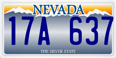 NV license plate 17A637